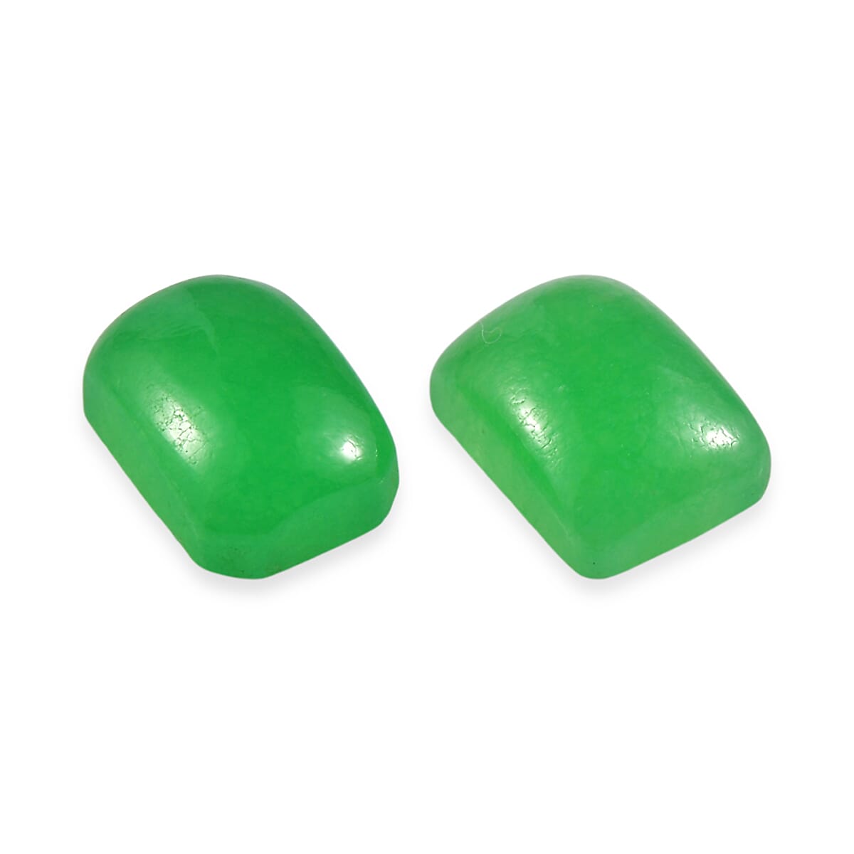 Green Jade (D) Set of 2 (Oct 7x5 mm) 2.07 ctw