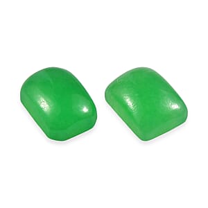 Green Jade (D) Set of 2 (Oct 7x5 mm) 2.07 ctw