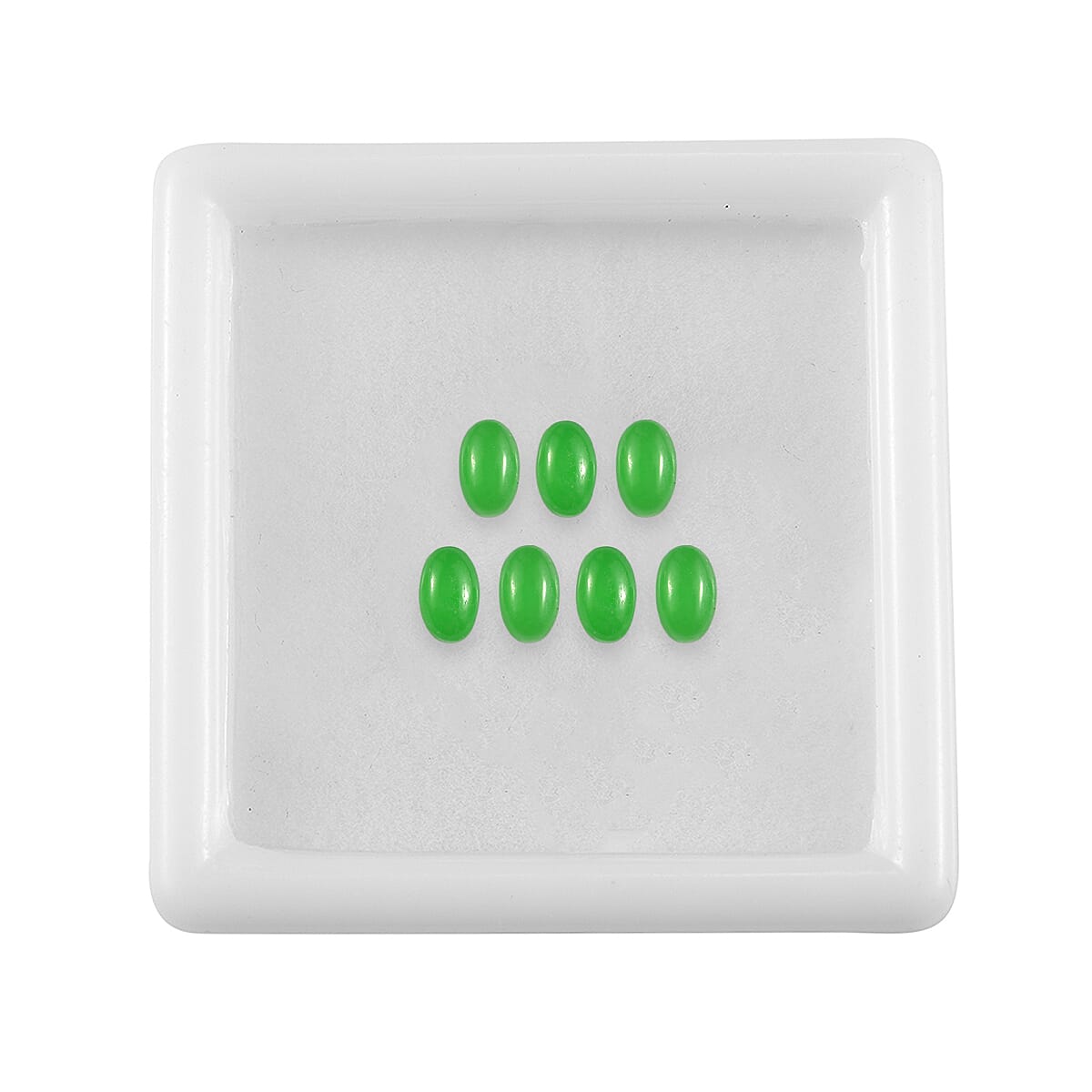 Green Jade (D) Set of 7 (Ovl 5x3 mm) 2.65 ctw