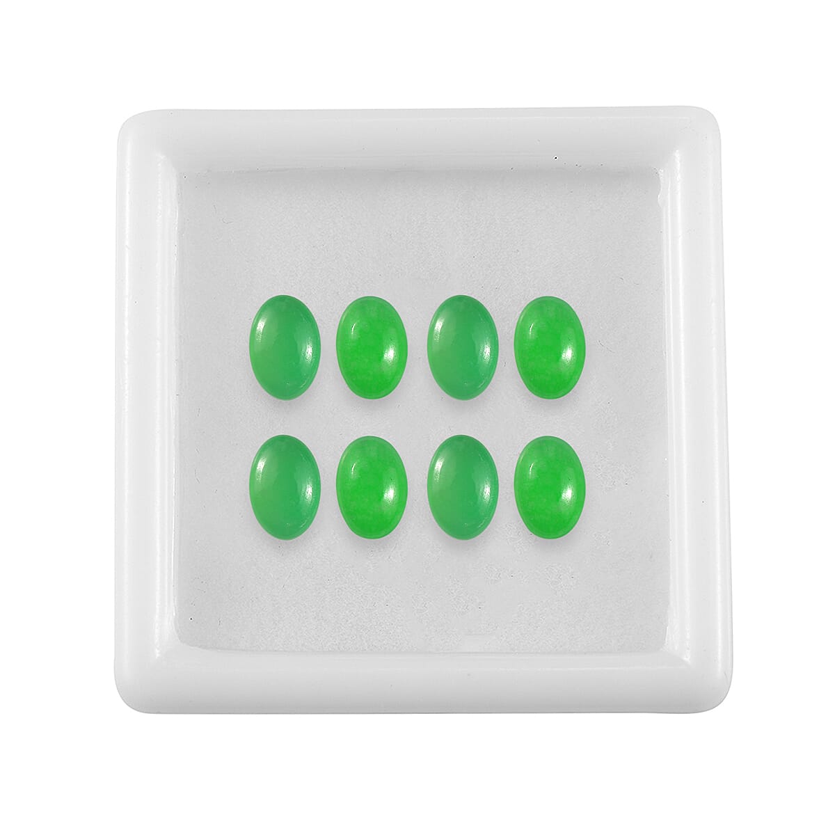 Green Jade (D) Set of 8 (Ovl 6x4 mm) 3.58 ctw