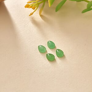 Green Jade (D) Set of 4 (Pear 6x4 mm) 1.35 ctw
