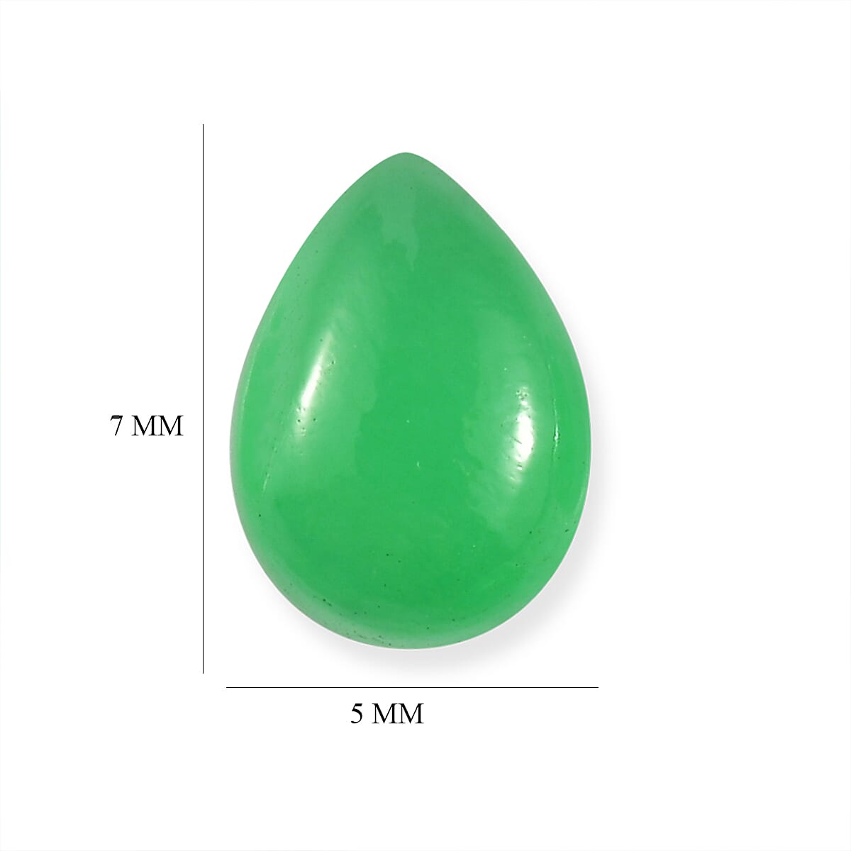 Green Jade (D) Set of 5 (Pear 7x5 mm) 3.54 ctw image number 4
