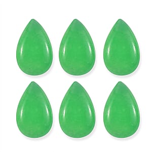 Green Jade (D) Set of 6 (Pear 8x5 mm) 5.63 ctw