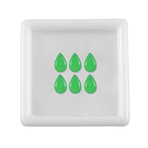Green Jade (D) Set of 6 (Pear 8x5 mm) 5.63 ctw