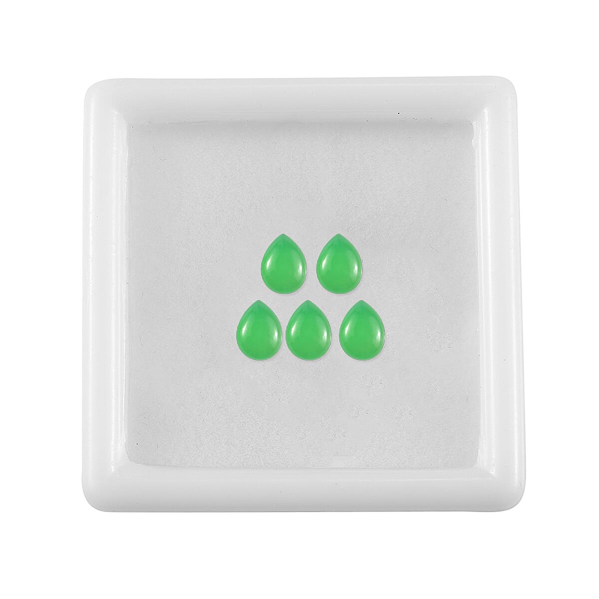 Green Jade (D) Set of 6 (Pear 8x6 mm) 7.37 ctw