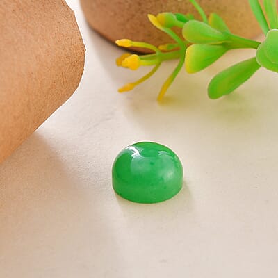 Green Jade (D) (Rnd 12 mm) 5.72 ctw