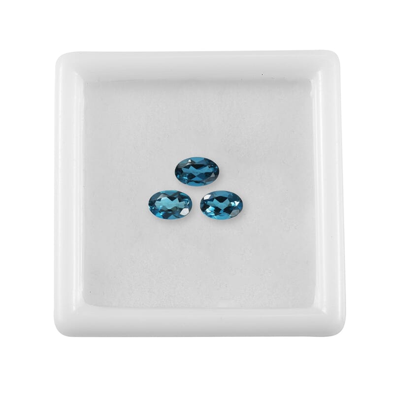 London Blue Topaz Set of 3 (Ovl 6x4 mm) 1.47 ctw