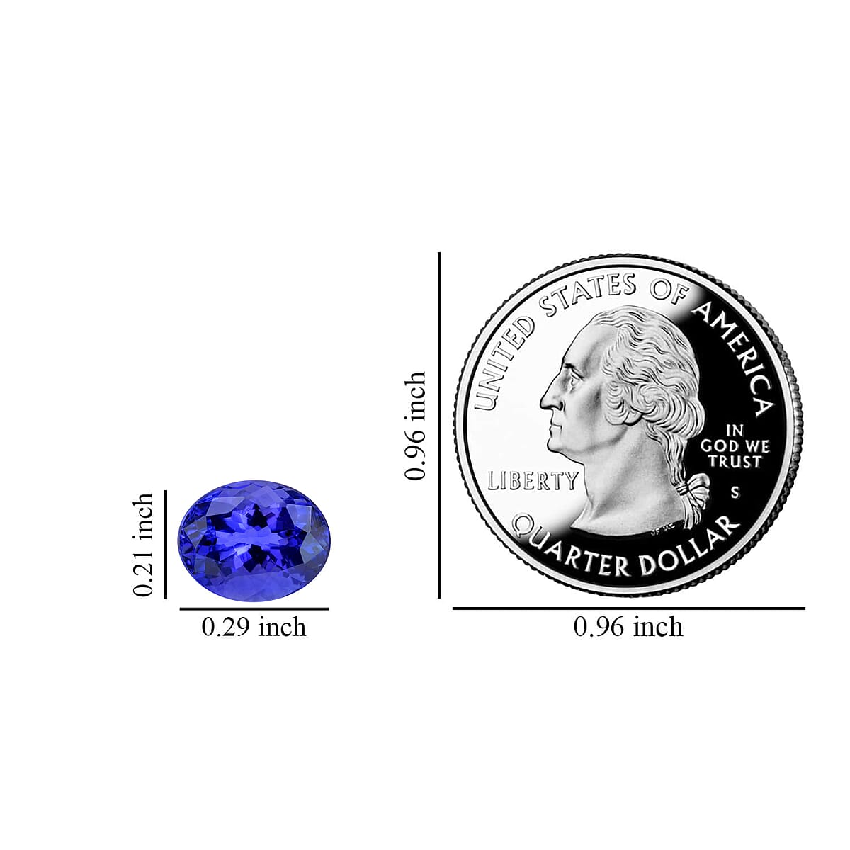 Mega Clearance Deal Premium Tanzanite (Ovl 7.5x5.5 mm) 1.00 ctw image number 4