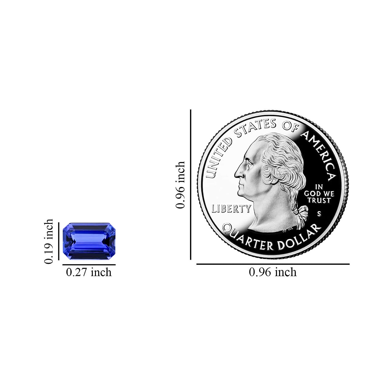 Mega Clearance Deal Premium Tanzanite (Oct 7x5 mm) 1.00 ctw image number 4