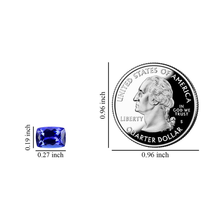 Premium Tanzanite (Cush 7x5 mm) 1.00 ctw