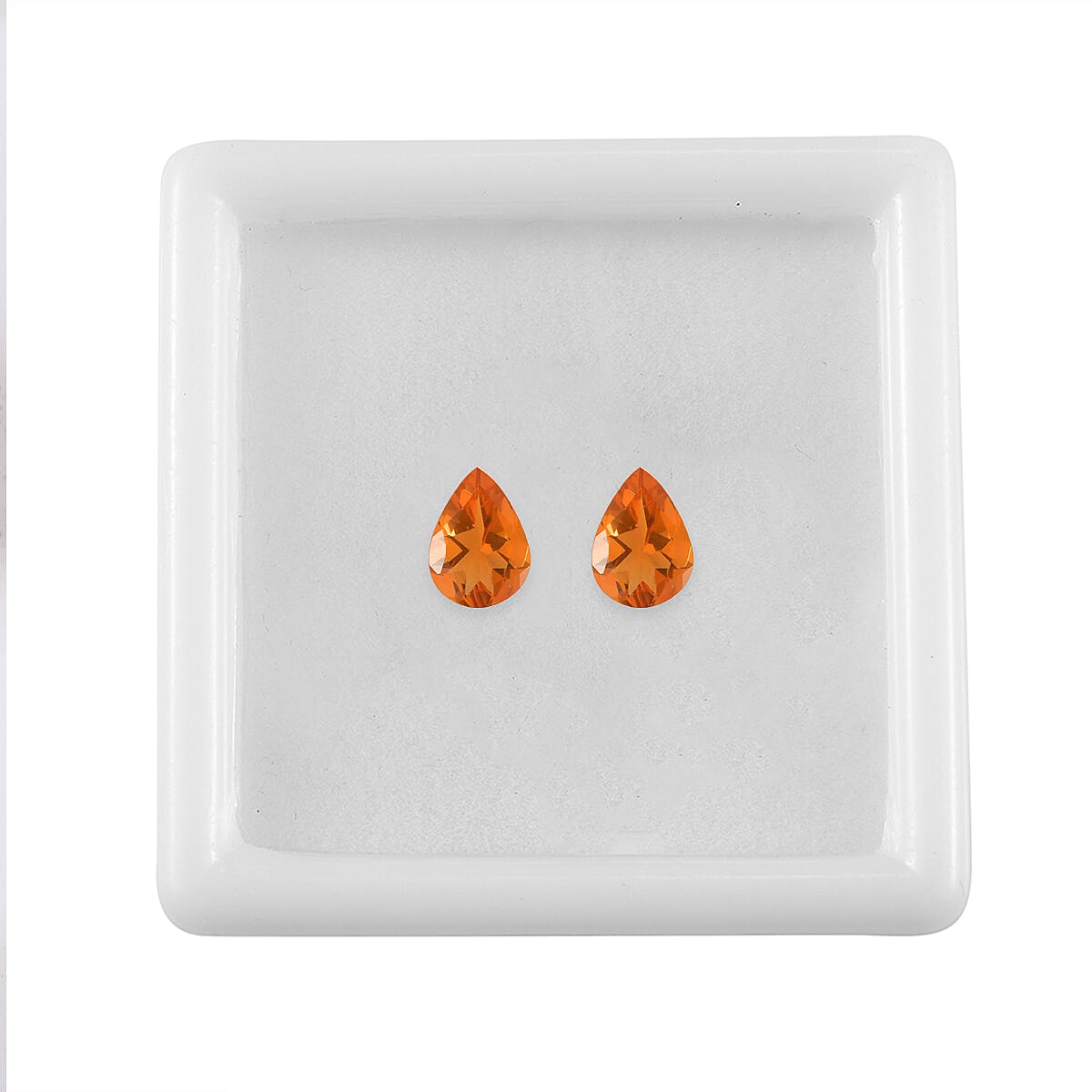 Premium Jalisco Fire Opal Set of 2 (Pear 7x5 mm) 0.95 ctw
