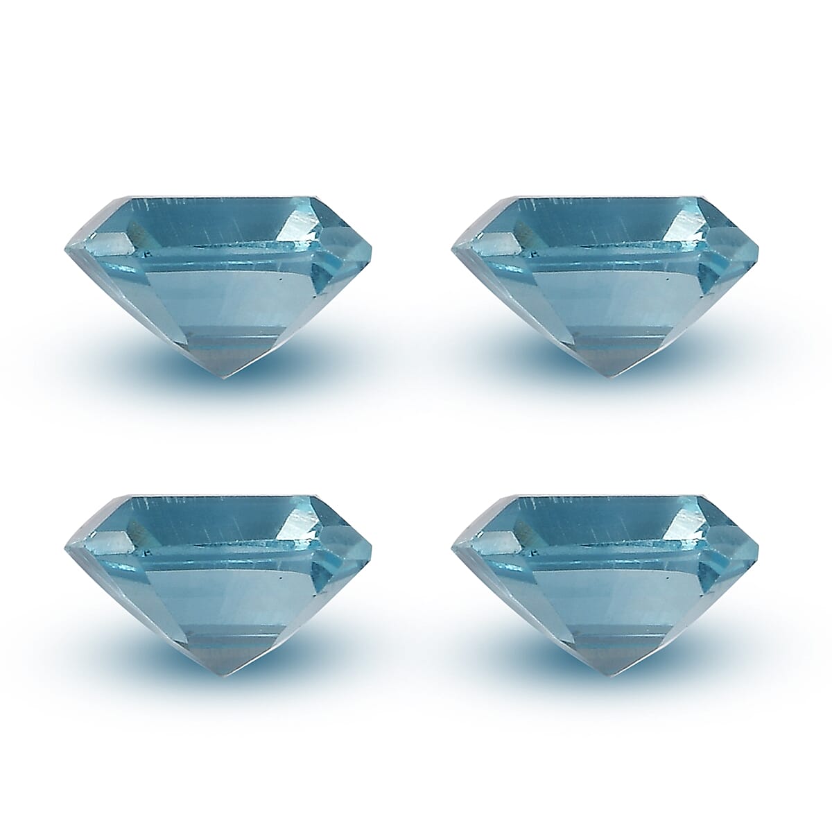 Sky Blue Topaz Set of 4 (Oct 6x6 mm) 5.58 ctw