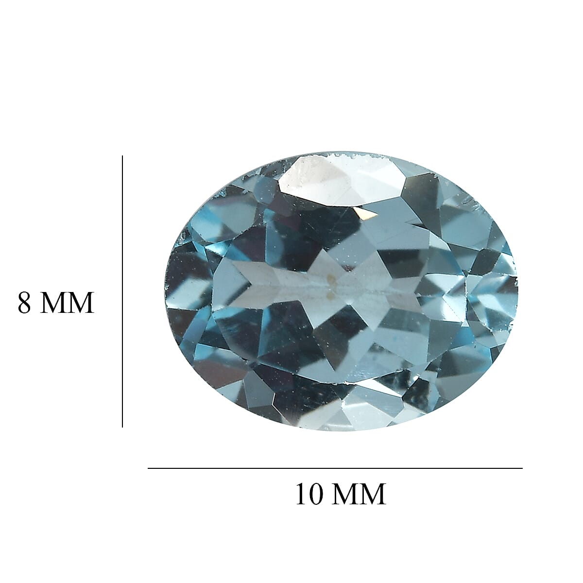 Sky Blue Topaz (Ovl 10x8 mm) 2.72 ctw