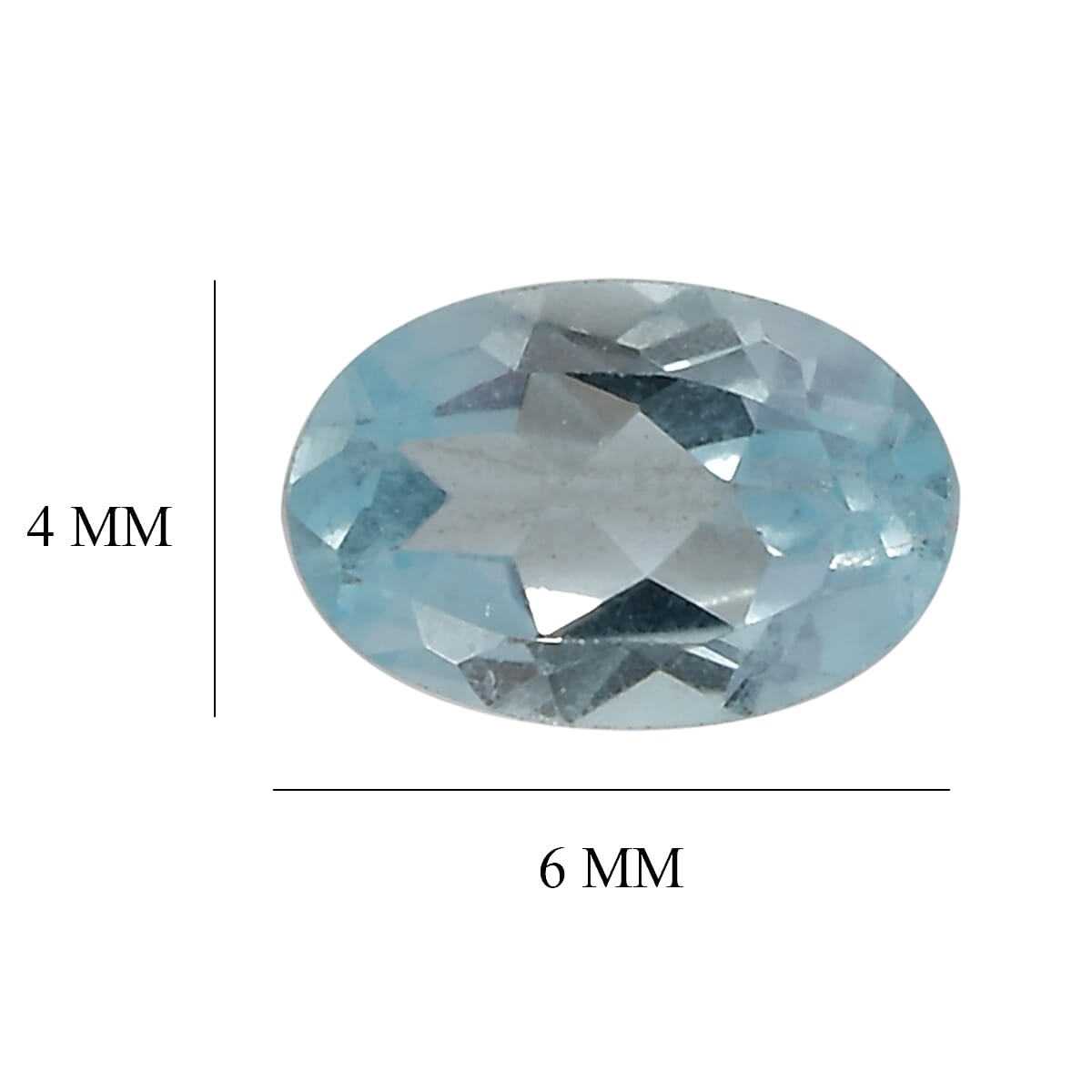 Sky Blue Topaz Set of 6 (Ovl 6x4 mm) 3.71 ctw