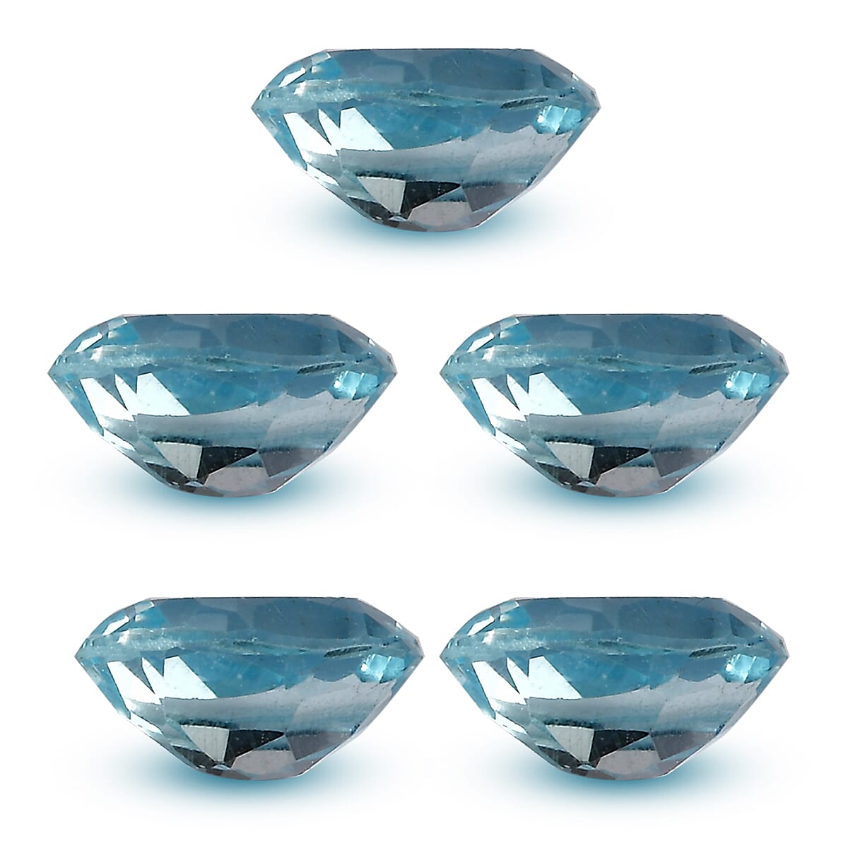Sky Blue Topaz Set of 5 (Ovl 7x5 mm) 4.67 ctw
