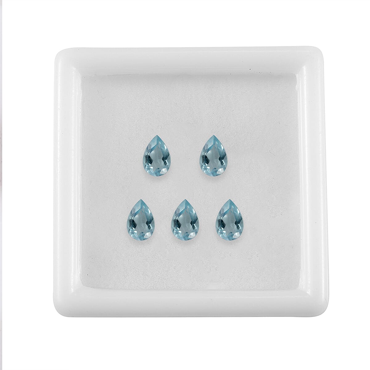 Sky Blue Topaz Set of 5 (Pear 6x4 mm) 2.77 ctw