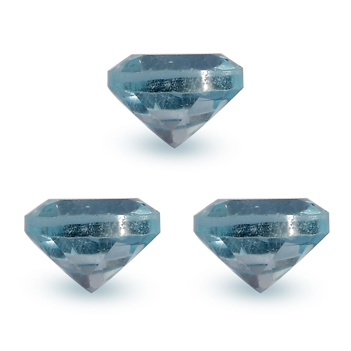 Sky Blue Topaz Set of 3 (Rnd 5 mm) 1.62 ctw