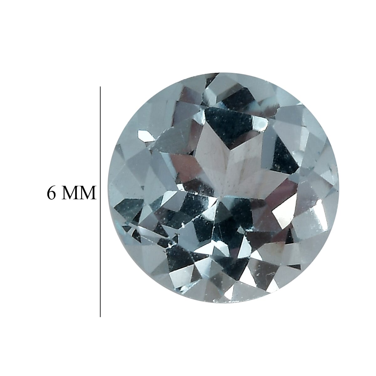 Sky Blue Topaz (Rnd 6 mm) 0.93 ctw