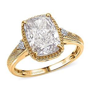 IGI Certified Luxuriant Lab Grown Diamond E-F VS 5.00 ctw Ring in 14K Yellow Gold (Size 10.0) (Ships in 10-12 Days)