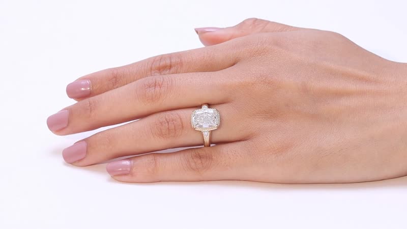 IGI Certified 14K Yellow Gold Luxuriant Lab Grown Diamond (E-F, VS) Ring (Size 10.0) 5.00 ctw