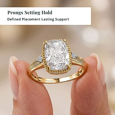 IGI Certified Luxuriant Lab Grown Diamond G VS 5.00 ctw Ring in 14K Yellow Gold (Size  10.0)