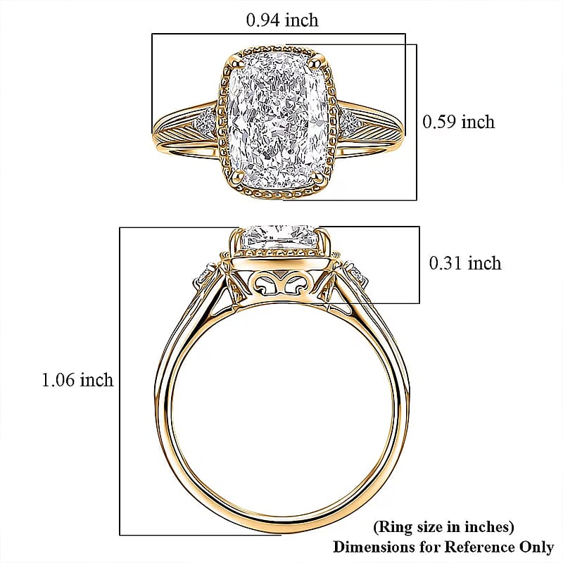 IGI Certified Luxuriant Lab Grown Diamond G VS 5.00 ctw Ring in 14K Yellow Gold (Size  10.5)