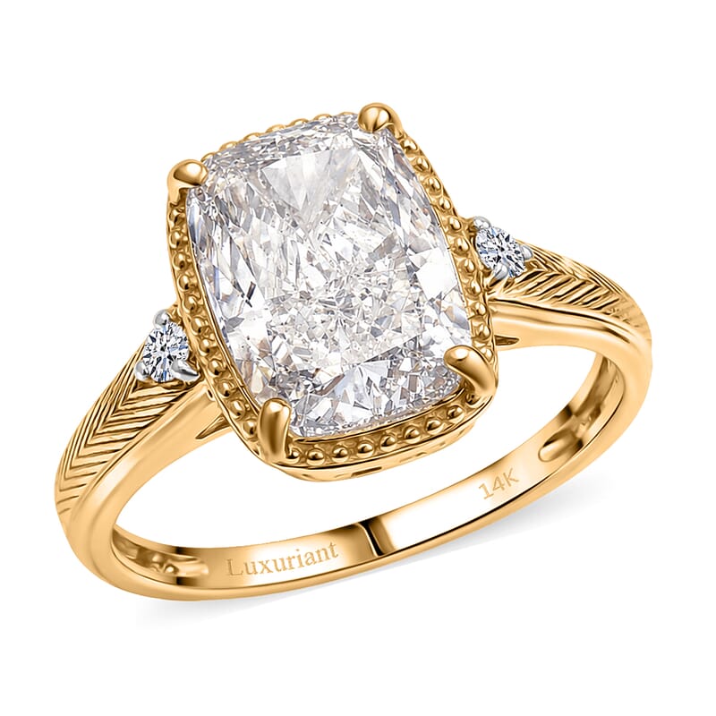IGI Certified Luxuriant Lab Grown Diamond G VS 5.00 ctw Ring in 14K Yellow Gold (Size 6.0)