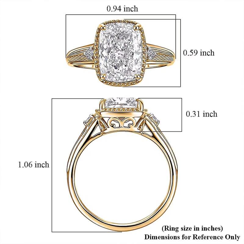 IGI Certified Luxuriant Lab Grown Diamond G VS 5.00 ctw Ring in 14K Yellow Gold (Size 6.0)