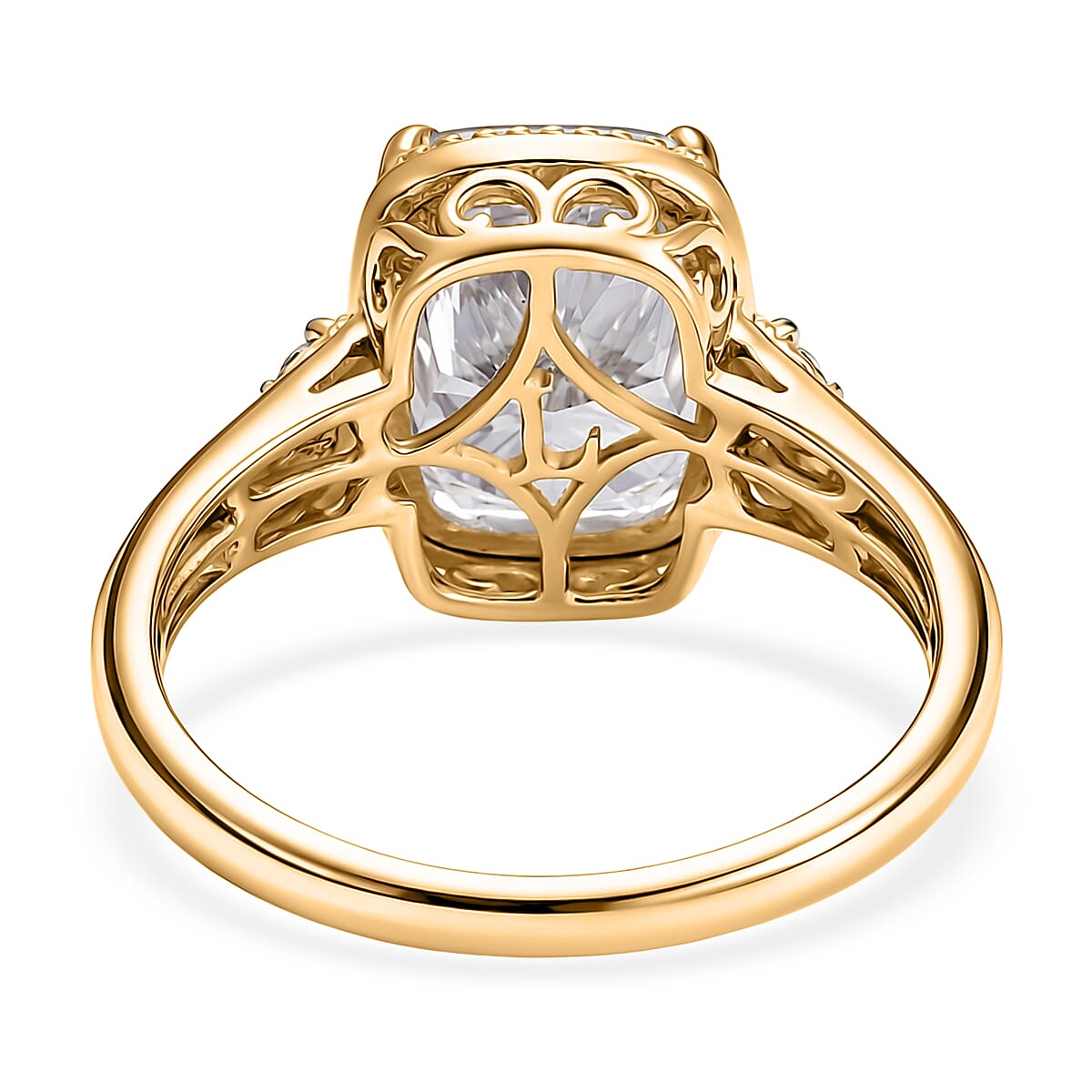 IGI Certified Luxuriant Lab Grown Diamond E-F VS 5.00 ctw Ring in 14K Yellow Gold (Size 8.0) (Del. in 10-12 Days) image number 4