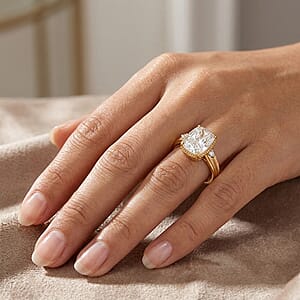 IGI Certified Luxuriant Lab Grown Diamond E-F, VS 5.00 ctw Ring in 14K Yellow Gold (Size 9.0) (Del. in 10-12 Days)