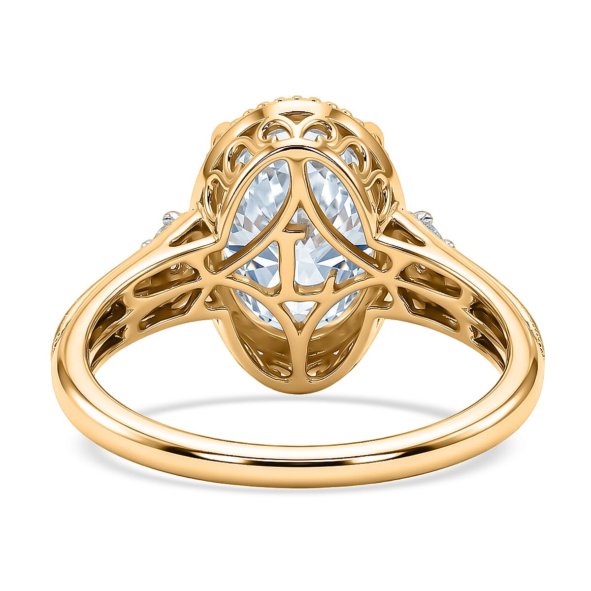 IGI Certified Luxuriant Lab Grown Diamond E-F, VS 5.00 ctw Ring in 14K Yellow Gold (Size 9.0) (Del. in 10-12 Days) image number 4