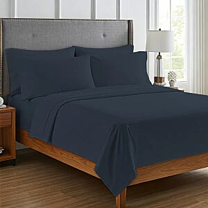 Seeboo 6pc Midnight Blue Microfiber Sheet Set -Full