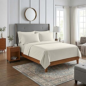 Seeboo 6pc Ivory Microfiber Sheet Set -Queen