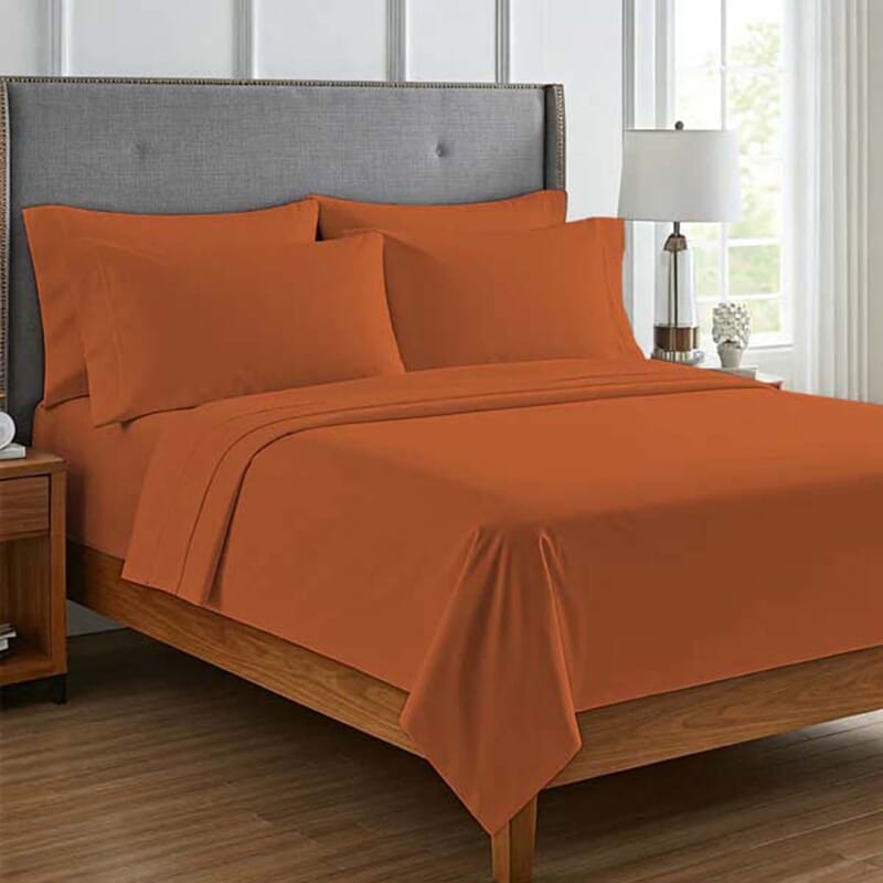 Seeboo 6pc Terracotta Microfiber Sheet Set -Queen