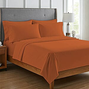 Seeboo 6pc Terracotta Microfiber Sheet Set -California King