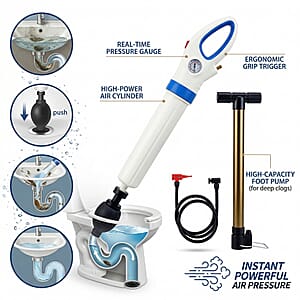 Ray Star Air Powered Drain Cleaner - White