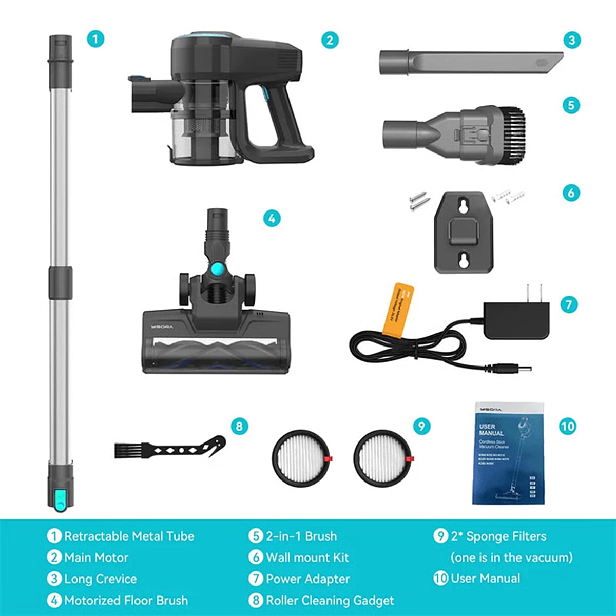 Yisora Cordless Vacuum - Blue
