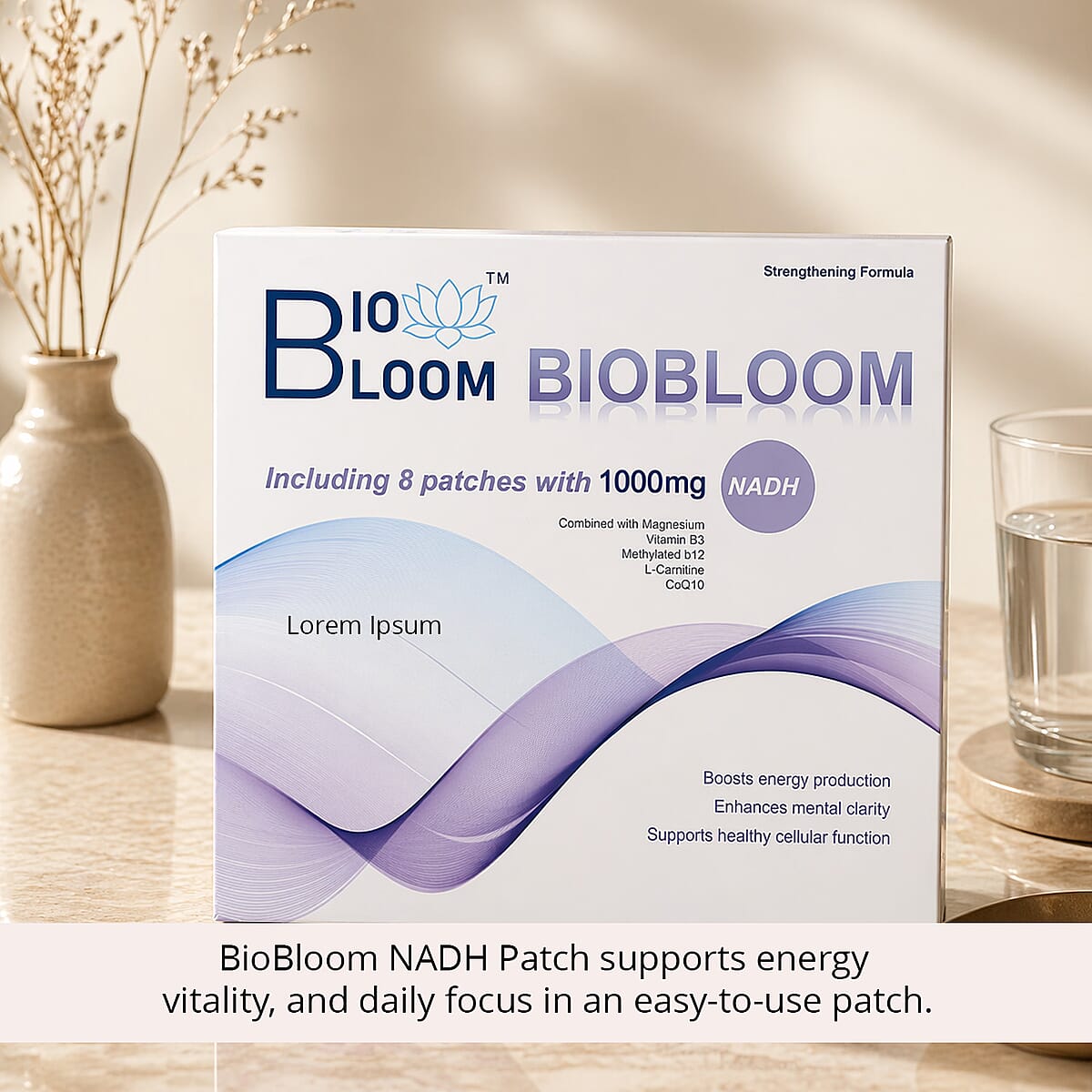 BioBloom NADH + Magnesium 1000mg Transdermal Patch image number 2