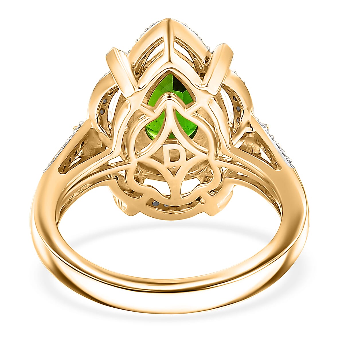 D'Joy Chrome Diopside and Multi Gemstone 1.90 ctw Royal Garden Glow Ring in 18K Vermeil Yellow Gold Over Sterling Silver (Size 10.0)