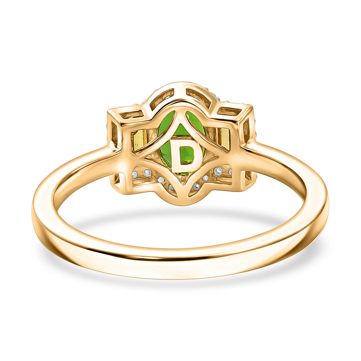D'Joy Chrome Diopside and Multi Gemstone 1.25 ctw Twilight Garden Ring in 18K Vermeil Yellow Gold Over Sterling Silver (Size 9.0) image number 4