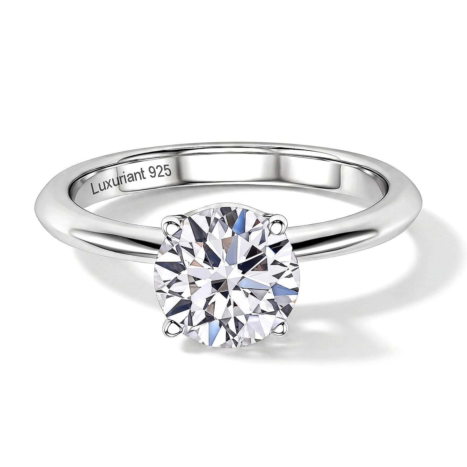 Luxuriant Lab Grown Diamond H-I VS 1.50 ctw Ring in Rhodium Over Sterling Silver (Size 6.0)