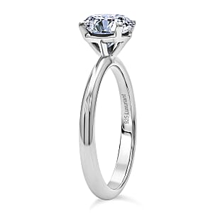 Luxuriant Lab Grown Diamond H-I VS 1.50 ctw Ring in Rhodium Over Sterling Silver (Size 6.0)