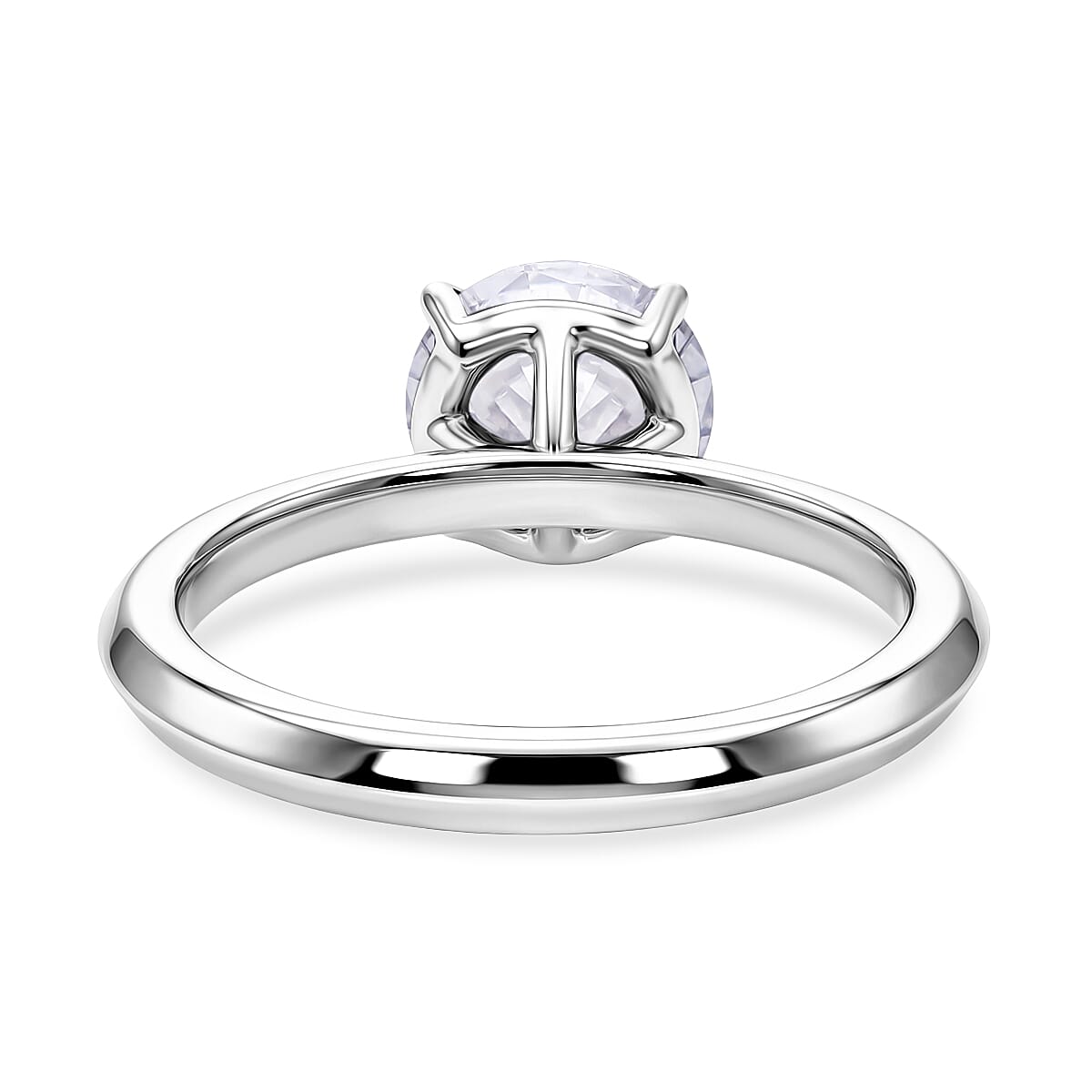 Luxuriant Lab Grown Diamond H-I VS 1.50 ctw Ring in Rhodium Over Sterling Silver (Size 6.0) image number 4