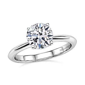 Luxuriant Lab Grown Diamond H-I VS 1.50 ctw Ring in Rhodium Over Sterling Silver (Size 6.0)