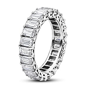 D'Joy Moissanite 6.85 ctw Men's Ring in Rhodium Over Sterling Silver (Size 9.0)