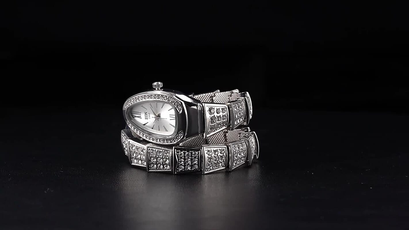 EON 1962 SL68 Quartz Movement Bangle Watch in Silvertone