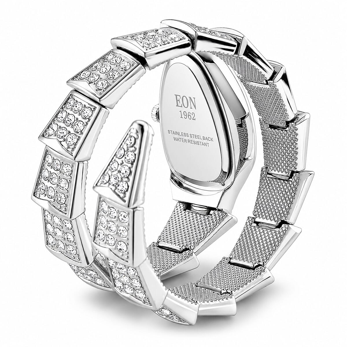 EON 1962 SL68 Quartz Movement Bangle Watch in Silvertone image number 4