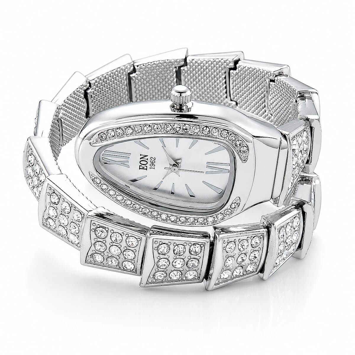 EON 1962 SL68 Quartz Movement Bangle Watch in Silvertone image number 5