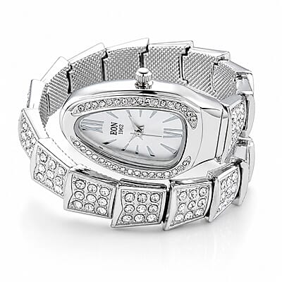 EON 1962 SL68 Quartz Movement Bangle Watch in Silvertone