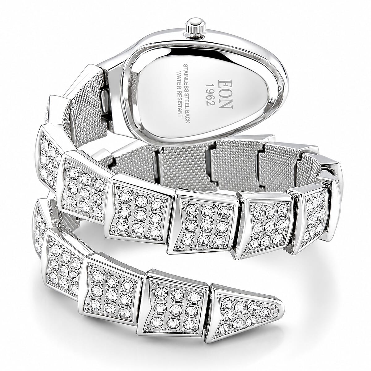 EON 1962 SL68 Quartz Movement Bangle Watch in Silvertone image number 7